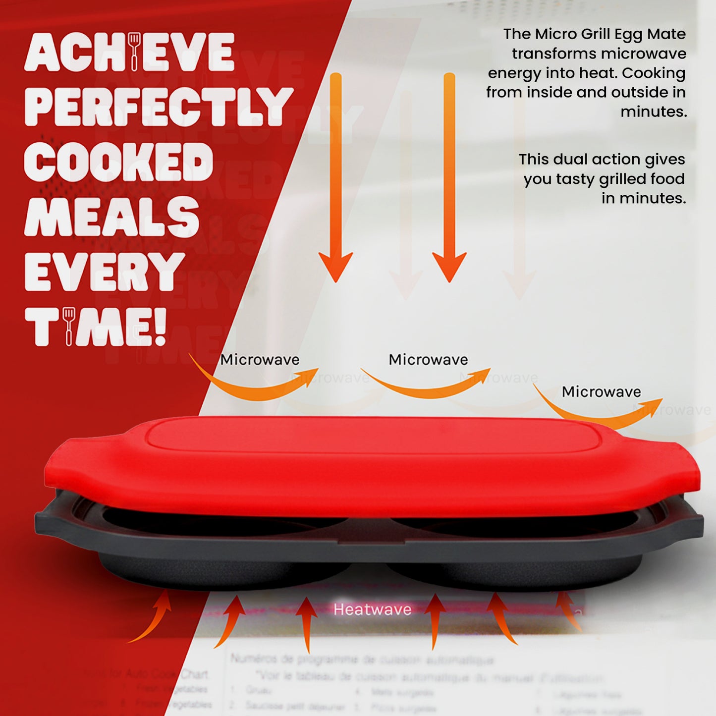 Micro Grill Egg Mate Microwave 2-Egg Cooker