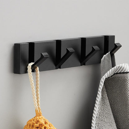 Folding Towel Hanger & Wall Hook (Black Gold) — Versatile Space-Saving Organization
