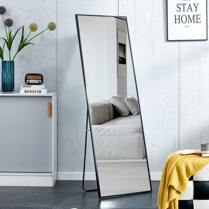 Wall mounted full-length mirror black 65 * 23“