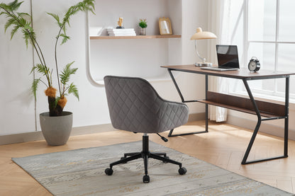 Velvet Office Desk Chair, Modern Home Desk Chair with Wheels