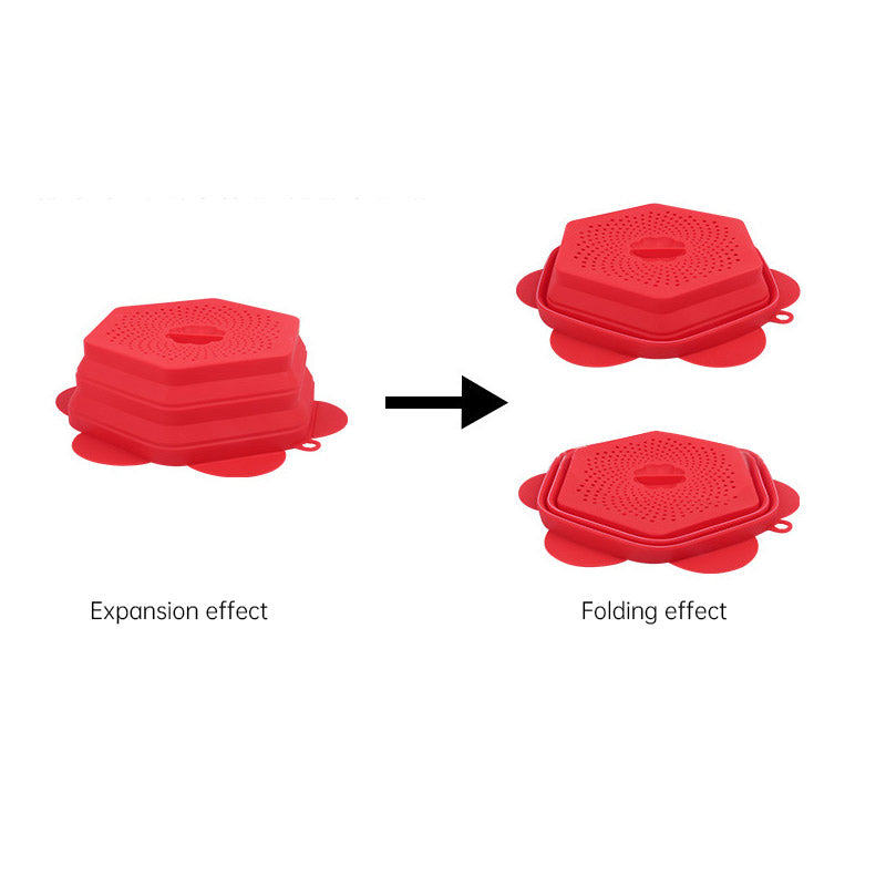 Collapsible Silicone Microwave Food Cover – Splatter Guard & Plate Lid