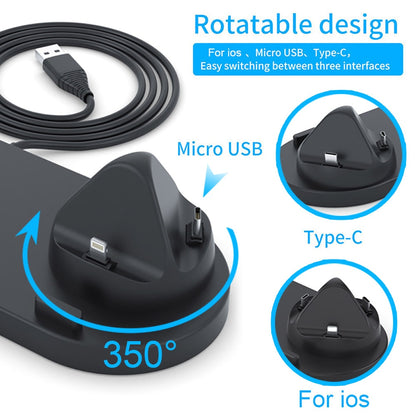 3-in-1 Wireless Charging Station – Phone, Watch & Earbuds Charger
