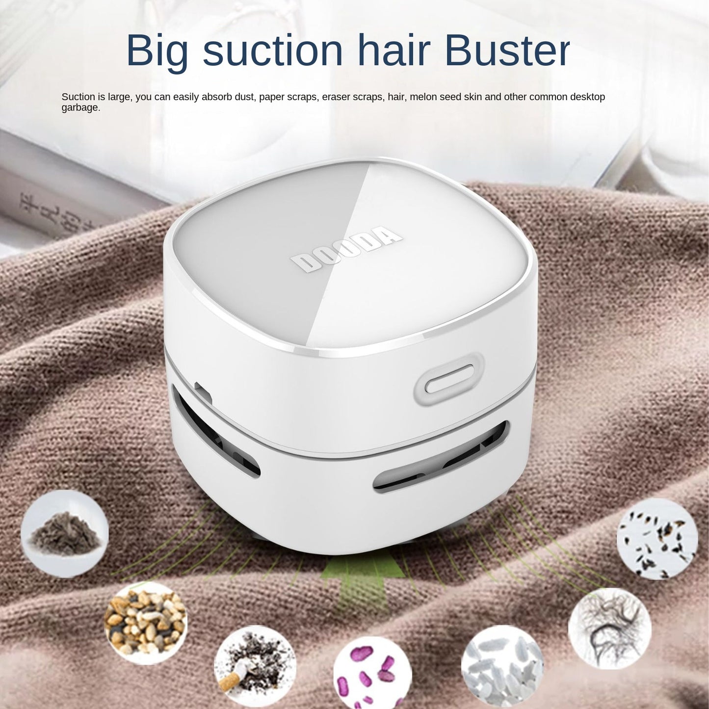Mini Rechargeable Desktop Vacuum Cleaner – Cordless Tabletop Sweeper