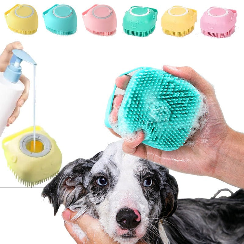 Dog and cat shower massage brush glove