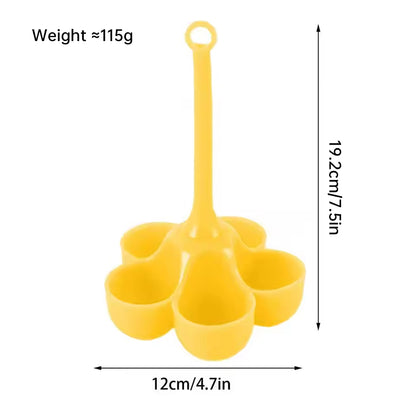 5-Hole Silicone Egg Boiler & Steamer Tray with Drain Holes