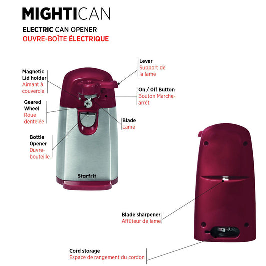 3-in-1 Automatic Electric Can Opener — Hands-Free Opening, Sharpening & More
