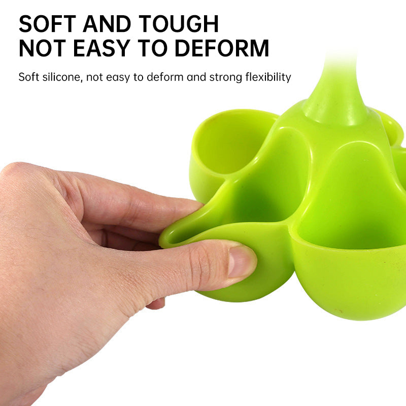 5-Hole Silicone Egg Boiler & Steamer Tray with Drain Holes