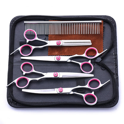 Pet Grooming Scissors Set – Complete Trimming Kit for Dogs & Cats