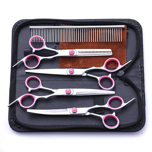 Pet Grooming Scissors Set – Complete Trimming Kit for Dogs & Cats