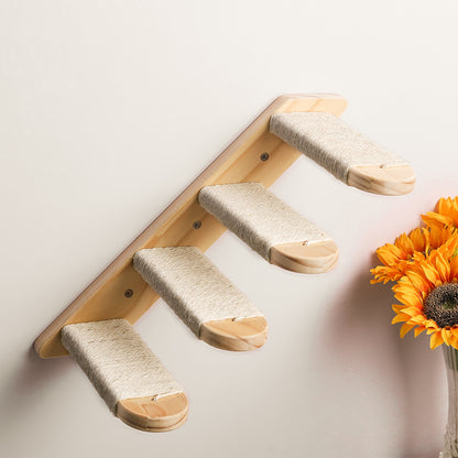Wall-Mounted Wooden Pet Climbing Frame / Shelf (A, B, C & D Variants)