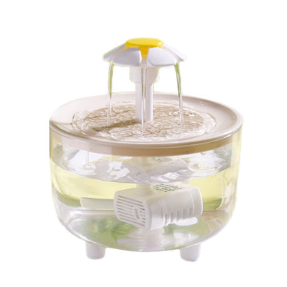 Flower Automatic Pet Water Fountain – Ultra-Quiet & Hydrating Filtered Dispenser