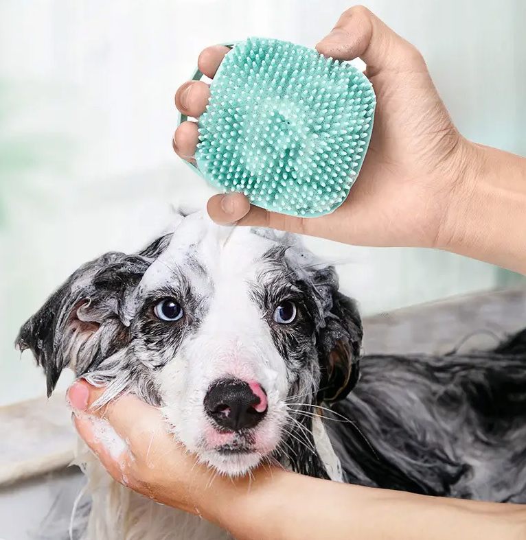 Dog and cat shower massage brush glove