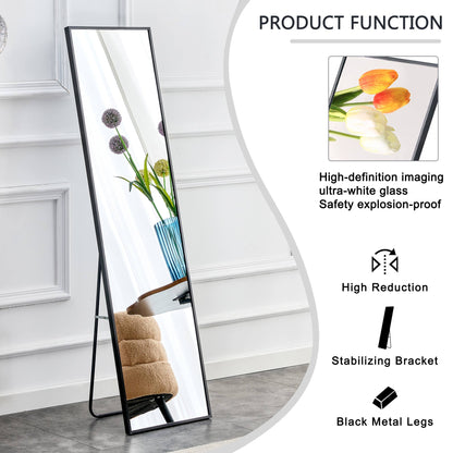 Wall mounted full-length mirror black 65 * 23“