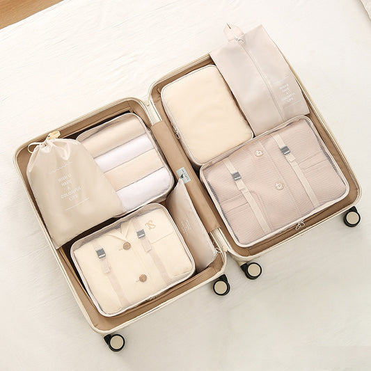 7Pcs Travel Packing Cubes, Luggage Organizer Set with Shoe Bag for Clothes Storage