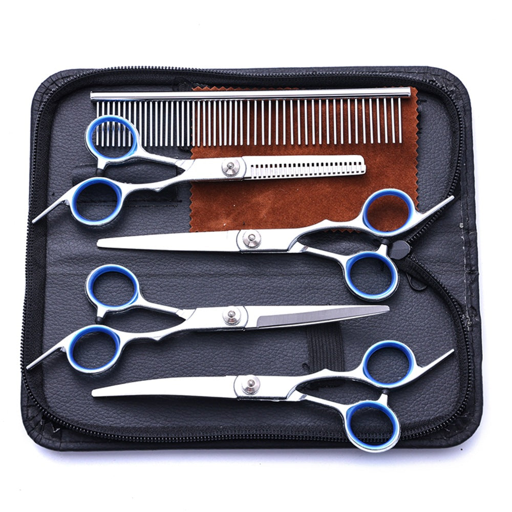 Pet Grooming Scissors Set – Complete Trimming Kit for Dogs & Cats