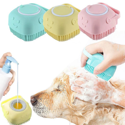 Dog and cat shower massage brush glove
