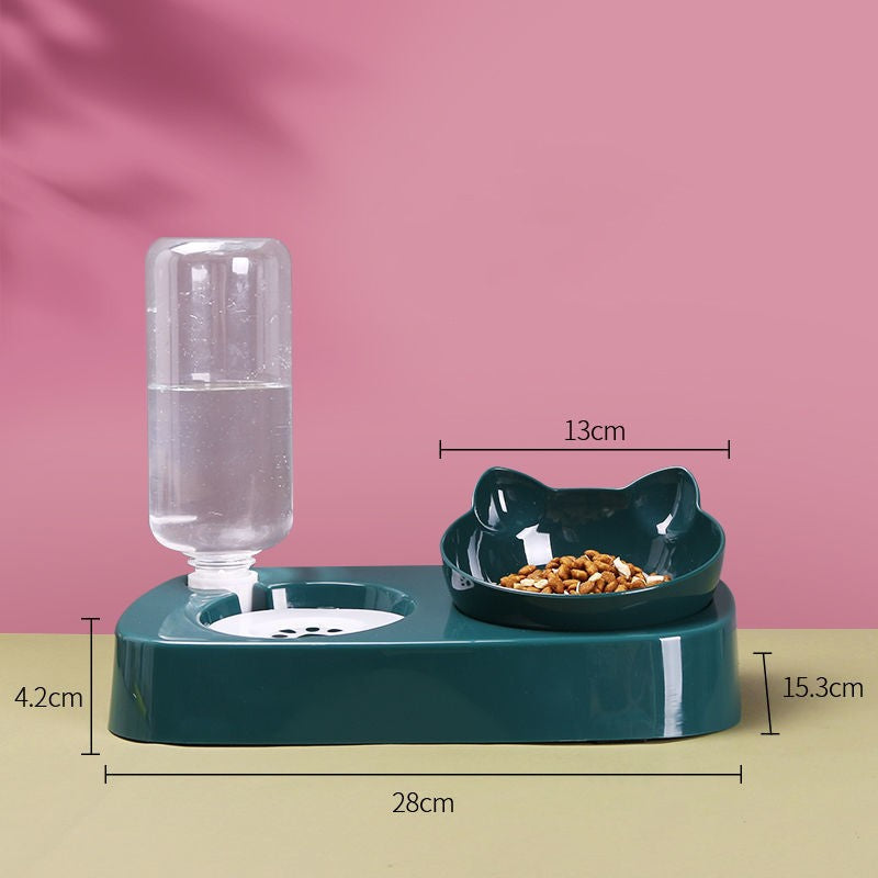 Automatic Water & Food Pet Bowl – Splash-Proof & Corner-Fitting