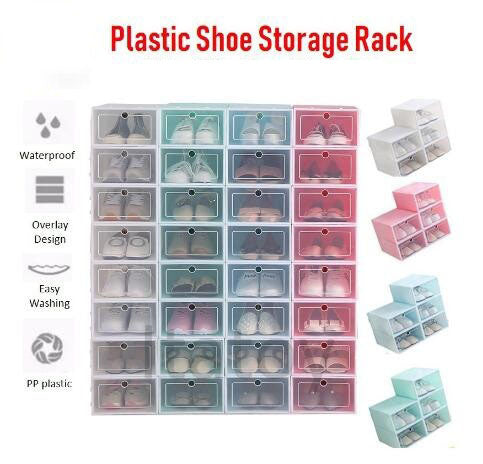 Stackable Shoe Box – Clear Plastic Storage Organizer