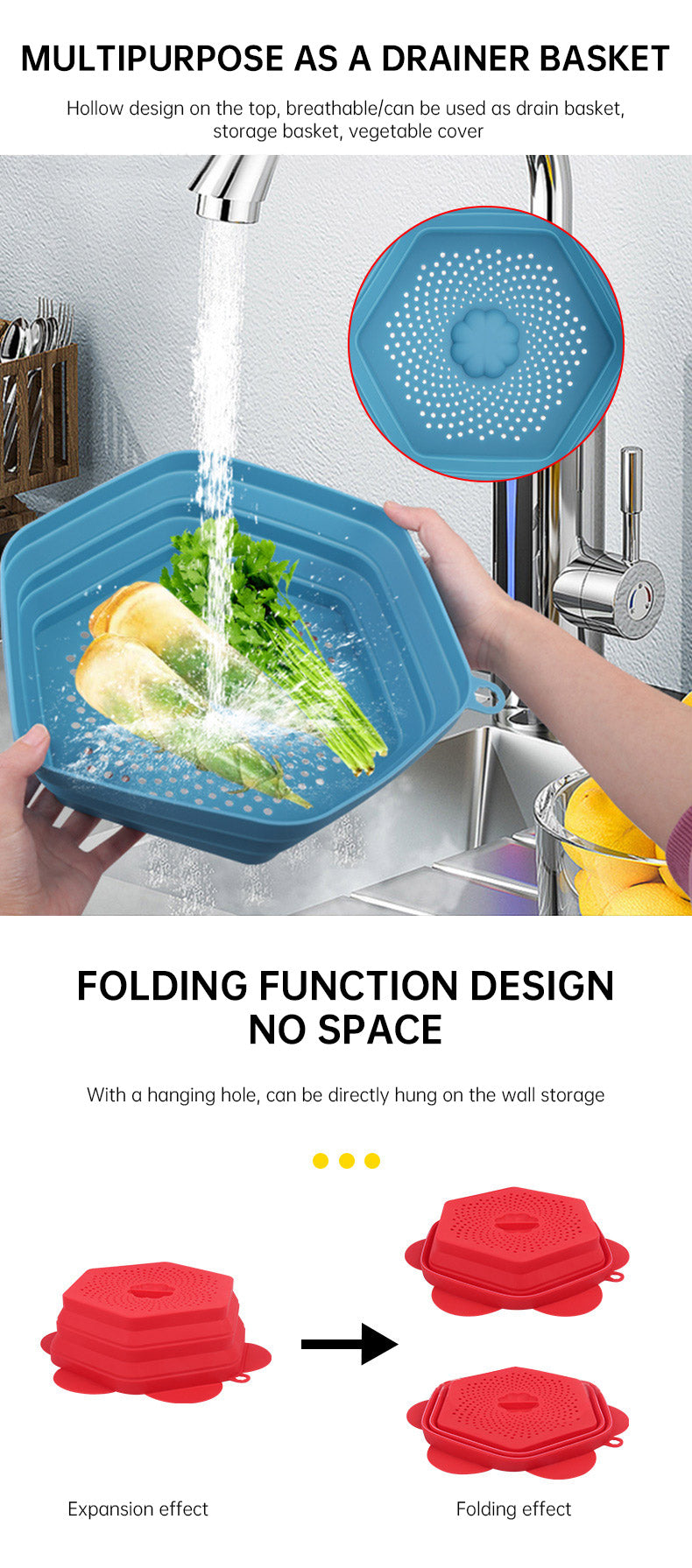 Collapsible Silicone Microwave Food Cover – Splatter Guard & Plate Lid