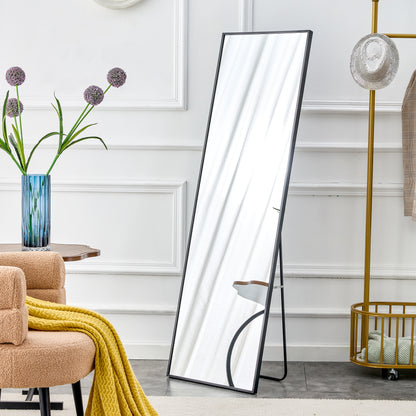 Wall mounted full-length mirror black 65 * 23“