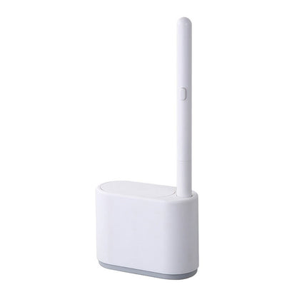 Wall-Mounted Toilet Brush with Automatic Lid & Cleaning Solution
