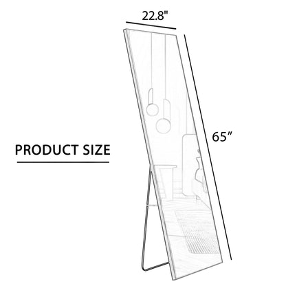Wall mounted full-length mirror black 65 * 23“