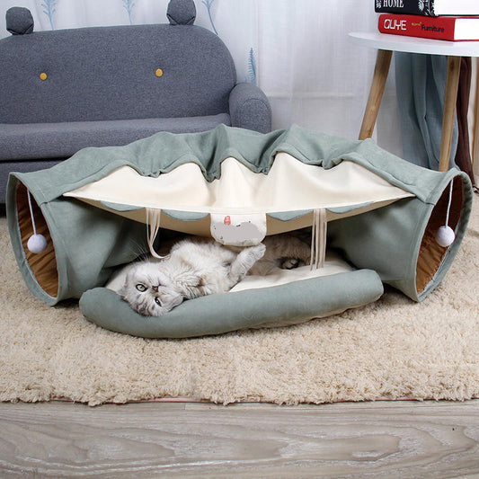 Collapsible Fabric Pet Tunnel Tube Toy