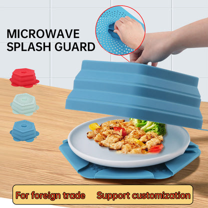 Collapsible Silicone Microwave Food Cover – Splatter Guard & Plate Lid