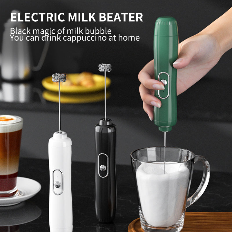 Handheld Electric Milk Frother – Battery-Operated Drink Mixer & Foam Maker
