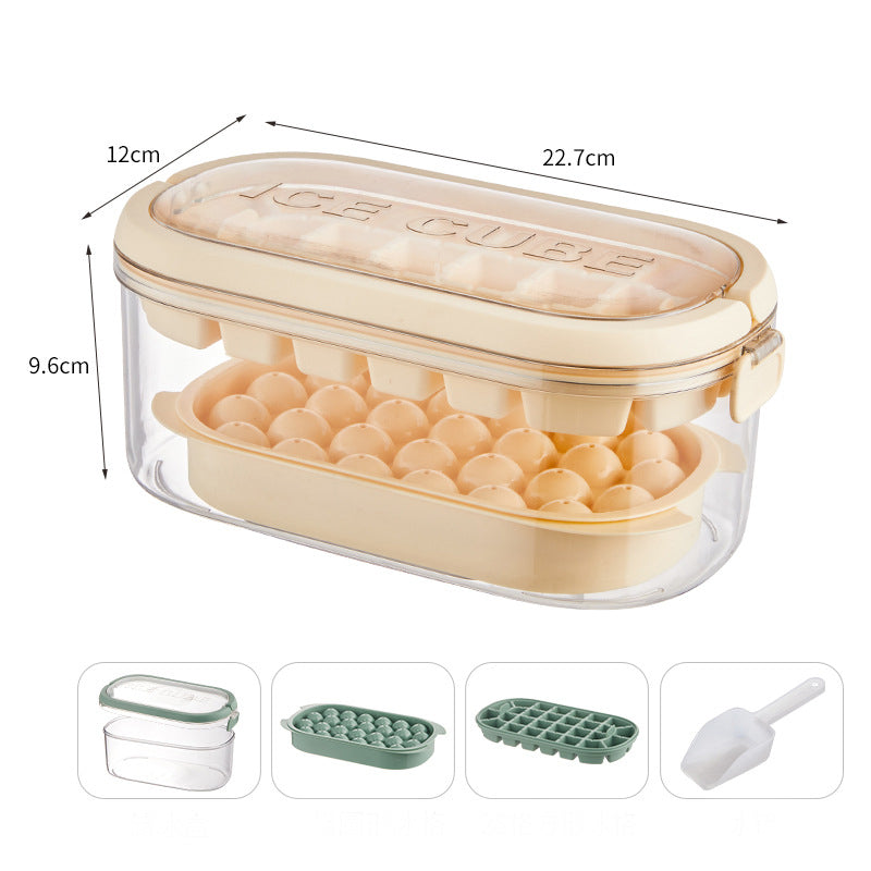Silicone Ice Cube Tray – Large Capacity Ice Storage Box