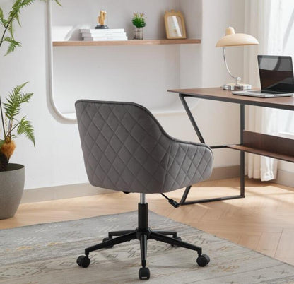 Velvet Office Desk Chair, Modern Home Desk Chair with Wheels
