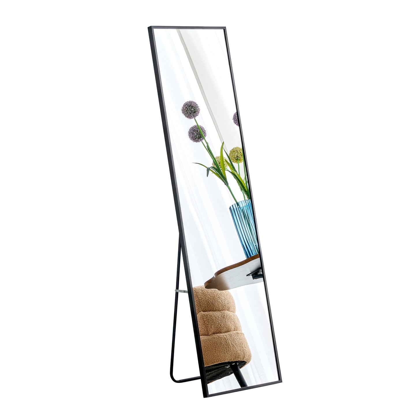 Wall mounted full-length mirror black 65 * 23“