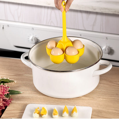 5-Hole Silicone Egg Boiler & Steamer Tray with Drain Holes