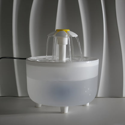 Flower Automatic Pet Water Fountain – Ultra-Quiet & Hydrating Filtered Dispenser