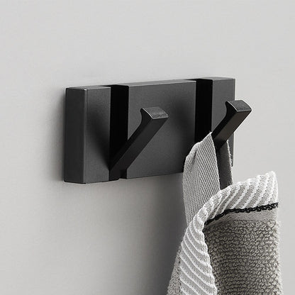 Folding Towel Hanger & Wall Hook (Black Gold) — Versatile Space-Saving Organization