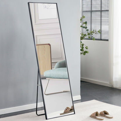 Wall mounted full-length mirror black 65 * 23“