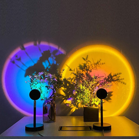 Bluetooth Sunset Projection Lamp – Ambient Mood Lighting