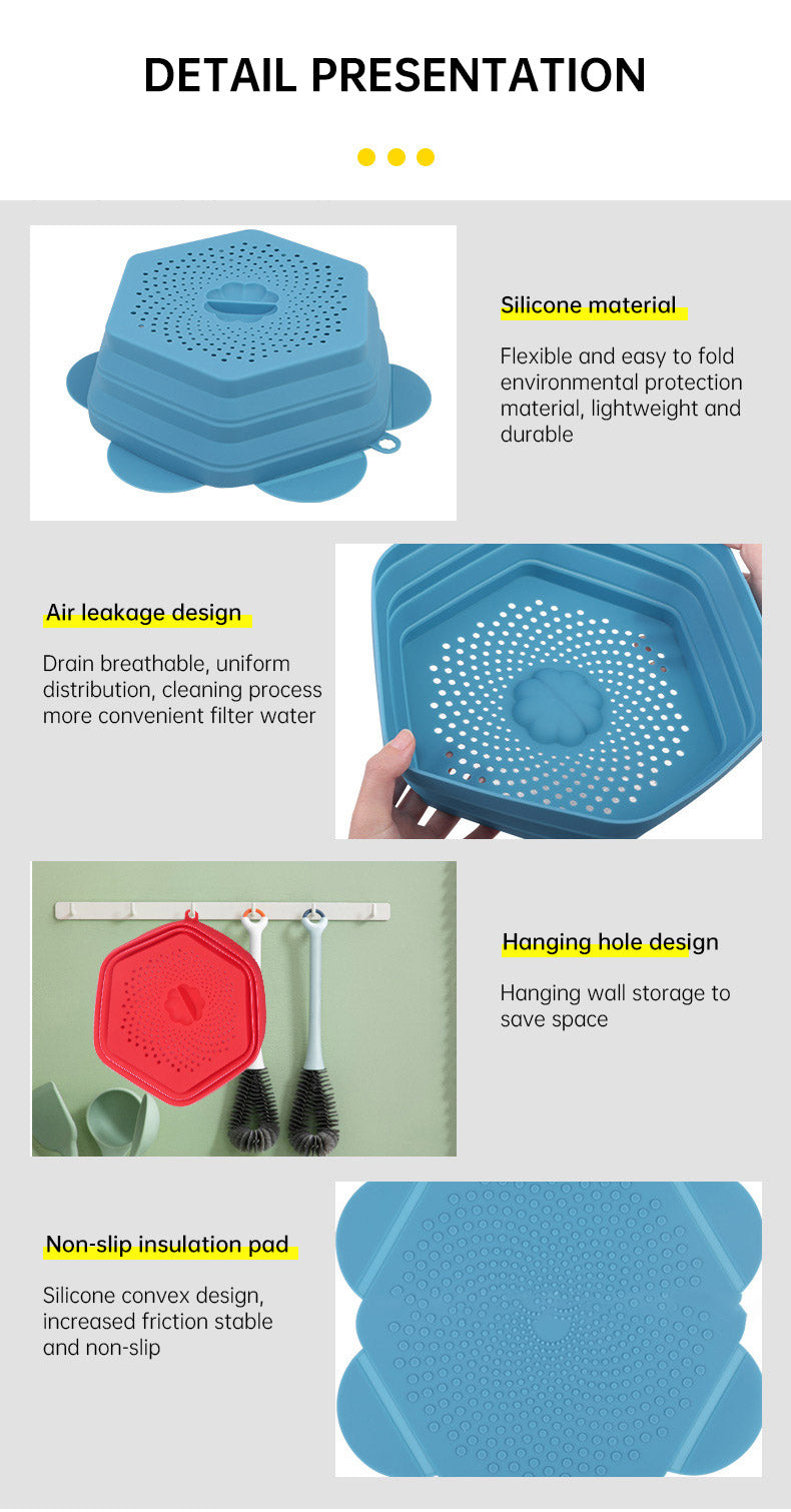 Collapsible Silicone Microwave Food Cover – Splatter Guard & Plate Lid
