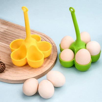 5-Hole Silicone Egg Boiler & Steamer Tray with Drain Holes