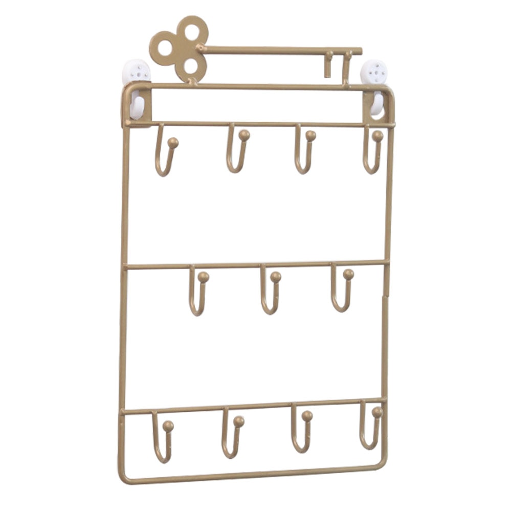 Modern Creative Iron Wall-Mounted Key & Coat Holder — 11-Hook Decorative Organizer
