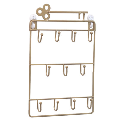 Modern Creative Iron Wall-Mounted Key & Coat Holder — 11-Hook Decorative Organizer