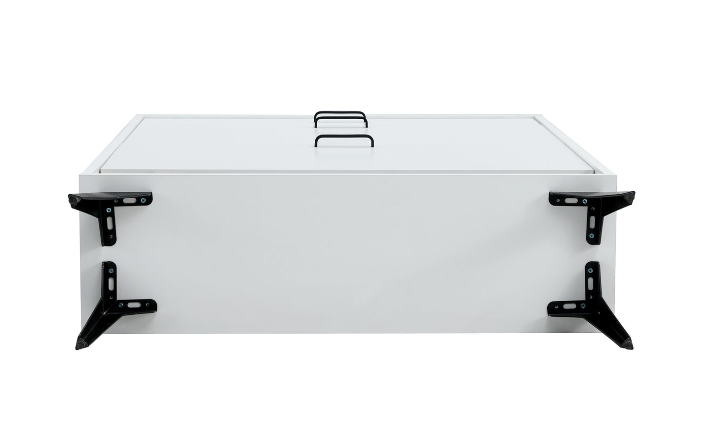 Modern White Shoe Cabinet with Metal Legs — Slim Profile Storage Shelves