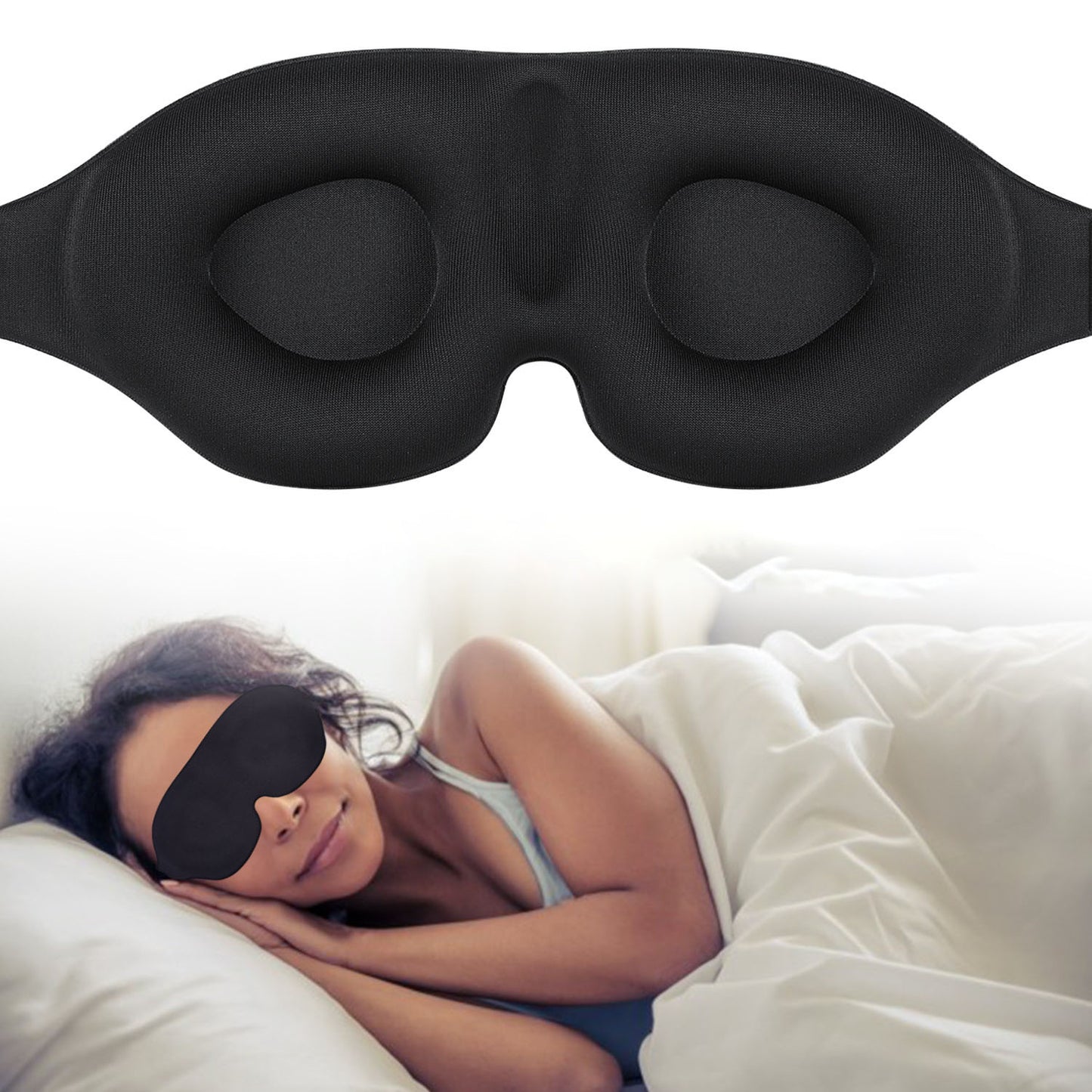 3D Memory Foam Sleep Eye Mask – Total Blackout & Slow-Rebound Comfort