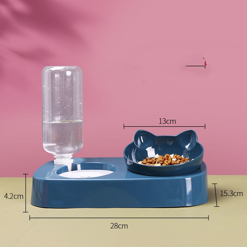Automatic Water & Food Pet Bowl – Splash-Proof & Corner-Fitting
