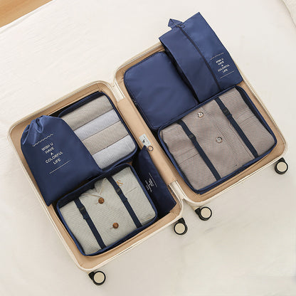 7Pcs Travel Packing Cubes, Luggage Organizer Set with Shoe Bag for Clothes Storage