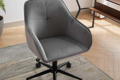 Velvet Office Desk Chair, Modern Home Desk Chair with Wheels