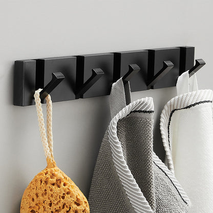Folding Towel Hanger & Wall Hook (Black Gold) — Versatile Space-Saving Organization