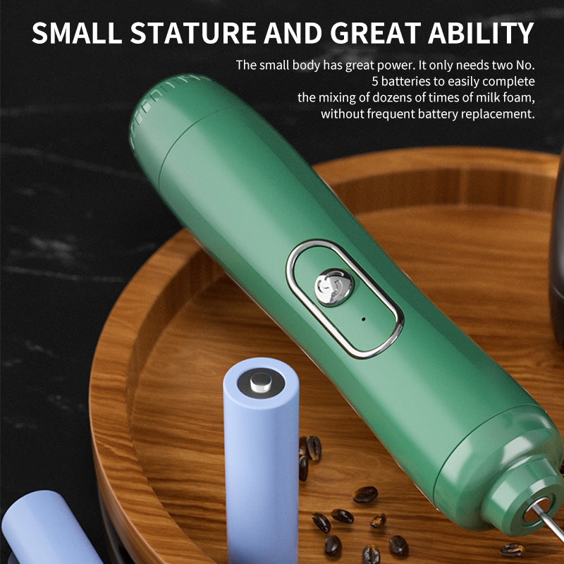 Handheld Electric Milk Frother – Battery-Operated Drink Mixer & Foam Maker