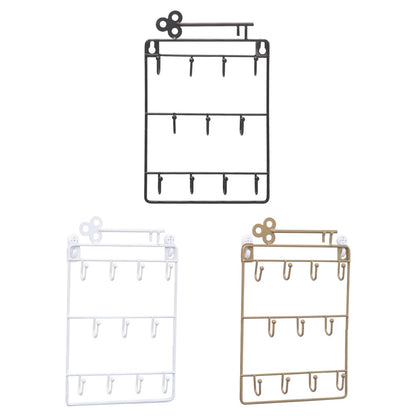 Modern Creative Iron Wall-Mounted Key & Coat Holder — 11-Hook Decorative Organizer