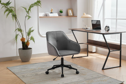 Velvet Office Desk Chair, Modern Home Desk Chair with Wheels